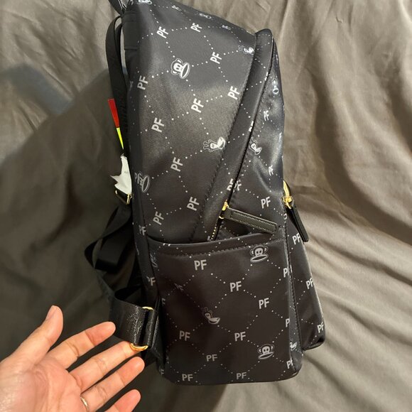 Paul Frank Backpack Black PF Julius Monkey Print Logo B4DL09BK School Bag NWT